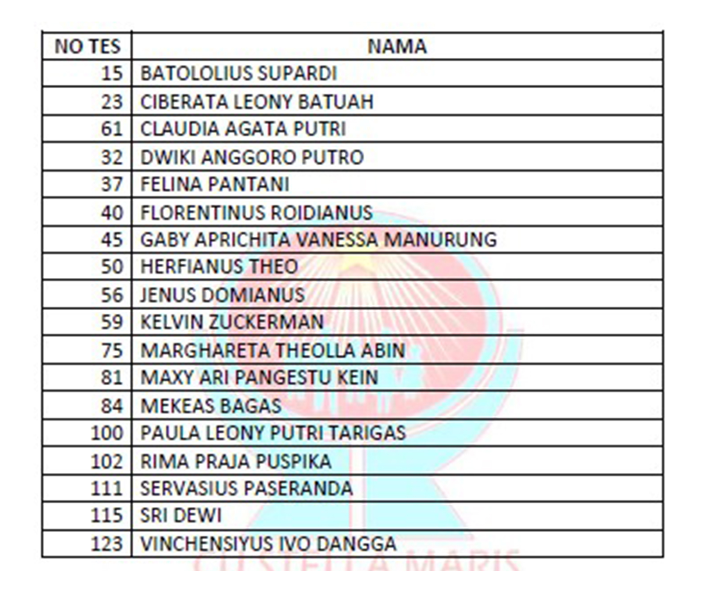 Pengumuman Lolos Seleksi Wawancara Calon Staf CU Stella Maris